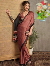 Saree Semi Modal Ajrakh Geometric Motif Stripped Trendy Diwali Festive Stylish Red S11021 Saree - Saree - Aakritee - S11021
